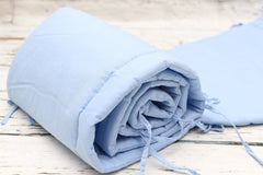 Padded Cot Bumper To fit Baby cot 120x60cm All-round 100% Cotton 360cm Blue - MyHappy Baby