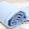 Padded Cot Bumper To fit Baby cot 120x60cm All-round 100% Cotton 360cm Blue