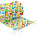 Baby Cotbed padded Bumper Cotton Protection 190cm Fit Cotbed 140x70cm Elephant Coloure