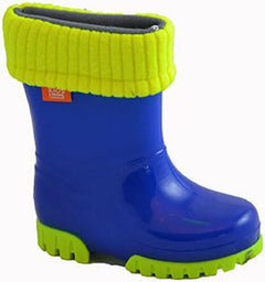 Wellies Kids Rain Snow Boots Removable Inner Lining Socks Wellington Blue Lux - MyHappy Baby