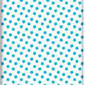 100% cotton fitted sheet printed design for baby crib 90x40cm Big turquoise stars on white
