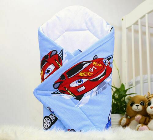 Baby Swaddle Wrap Newborn Bedding Blanket 100% Cotton Sleeping Bag Cars