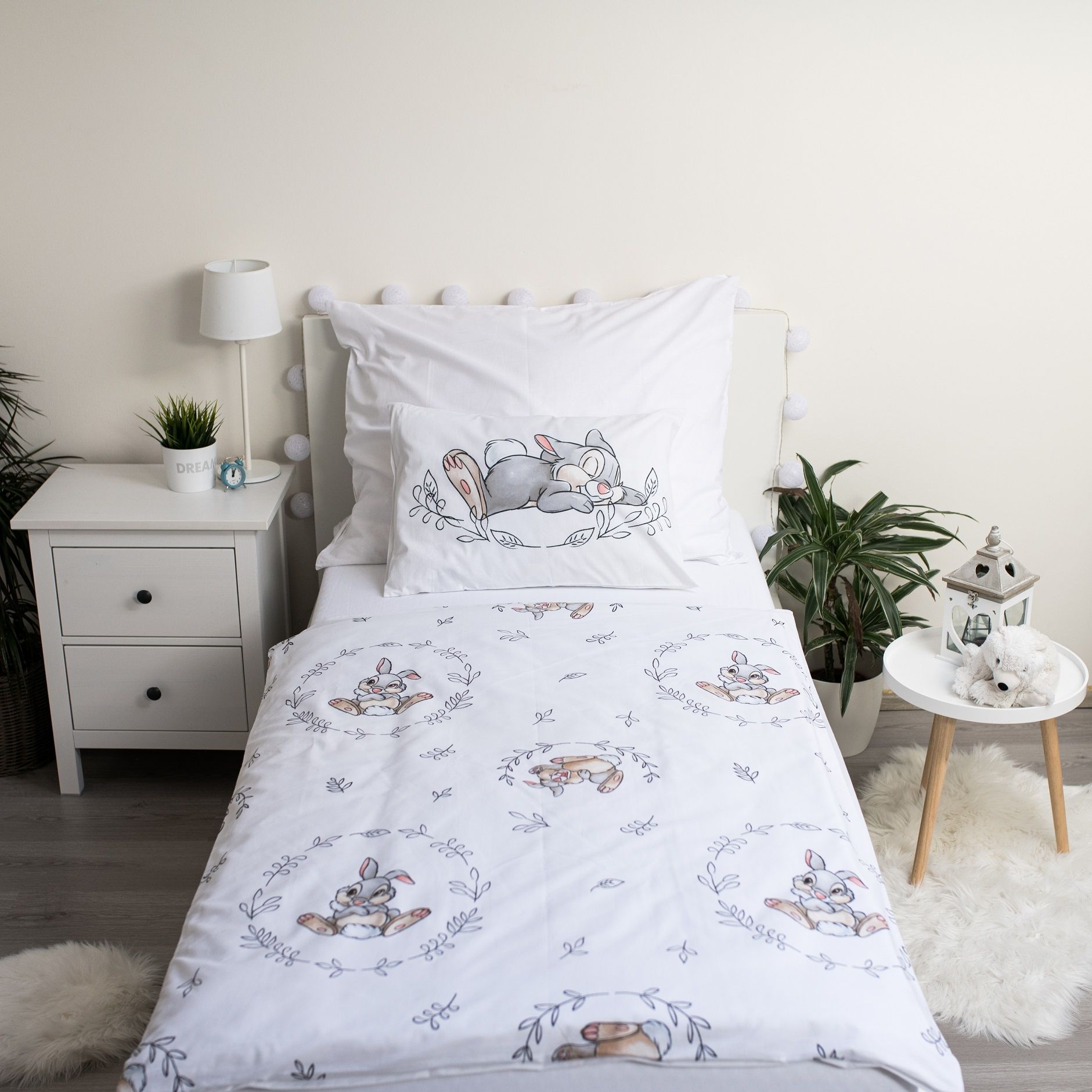 2pc Baby Duvet Cover Bedding Set Reversible Cotton Disney Rabbit White MyHappy Baby