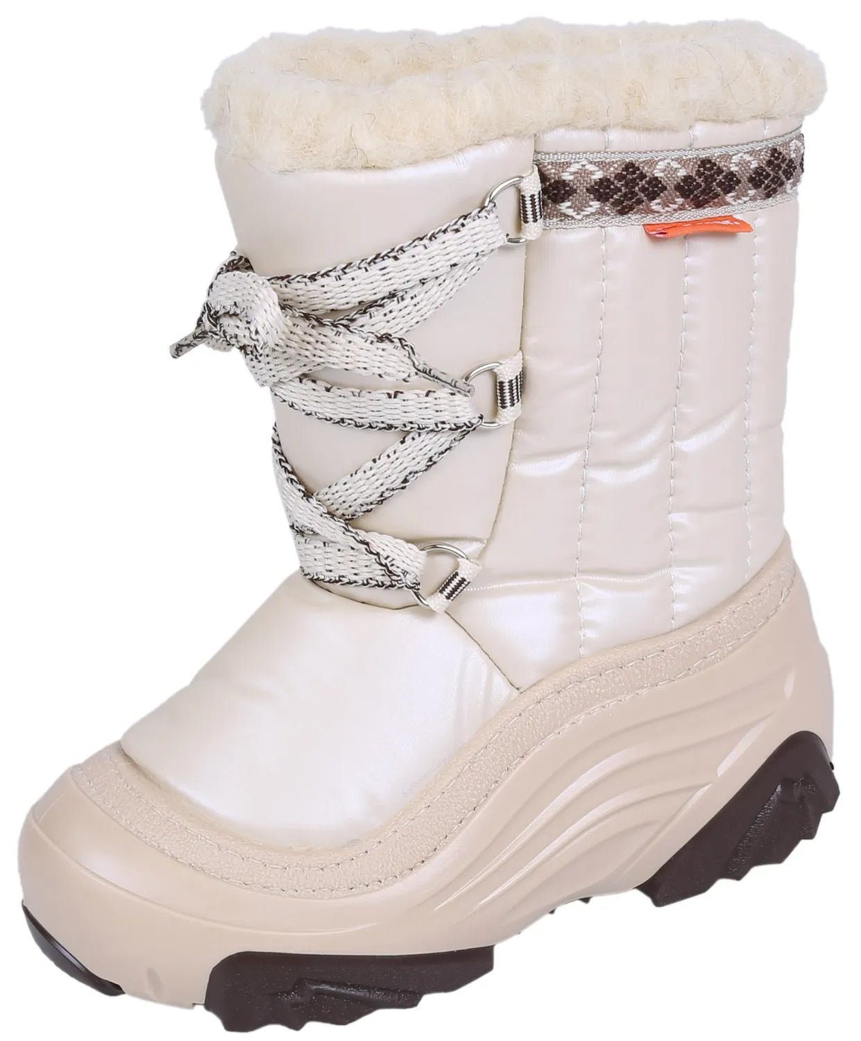 DEMAR Baby Kids Snow Winter Boots Woollen Fur - Cream