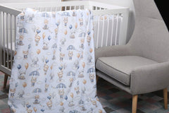 Baby Bedding Set 2pc fit Cot Cotton 100% 120x90cm Walk in the clouds - MyHappy Baby