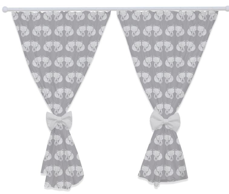 Nursery Curtains for Babies & Toddler's Bedroom Fox grey