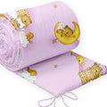 Baby bedding bumper 190 cm half cot bed Ladder Pink