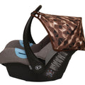 Car Seat Hood Replacement Universal Baby Cover Wind Sun Canopy Shade Waterproof - Neon Brown