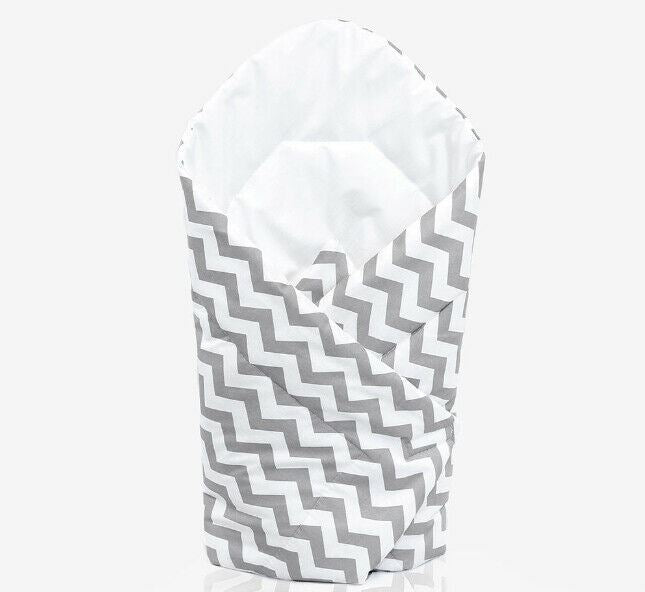 Baby Swaddle Wrap Newborn Bedding Blanket 100% Cotton Sleeping Bag Zig Zag