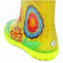 Wellies Kids Rain Snow Boots Removable Inner Lining Socks Wellington Sunny Flowers - MyHappy Baby