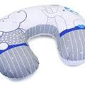 Baby feeding pillow + removable cover cotton newborn maternity Zoo blue
