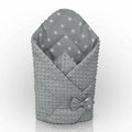 Baby Swaddle Wrap Newborn Dimple Cotton Infant Bedding Grey/ Small Stars On Grey