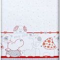 Baby Fitted Cot Bed Sheet Printed 100% Cotton Mattress 140X70cm Zoo Red