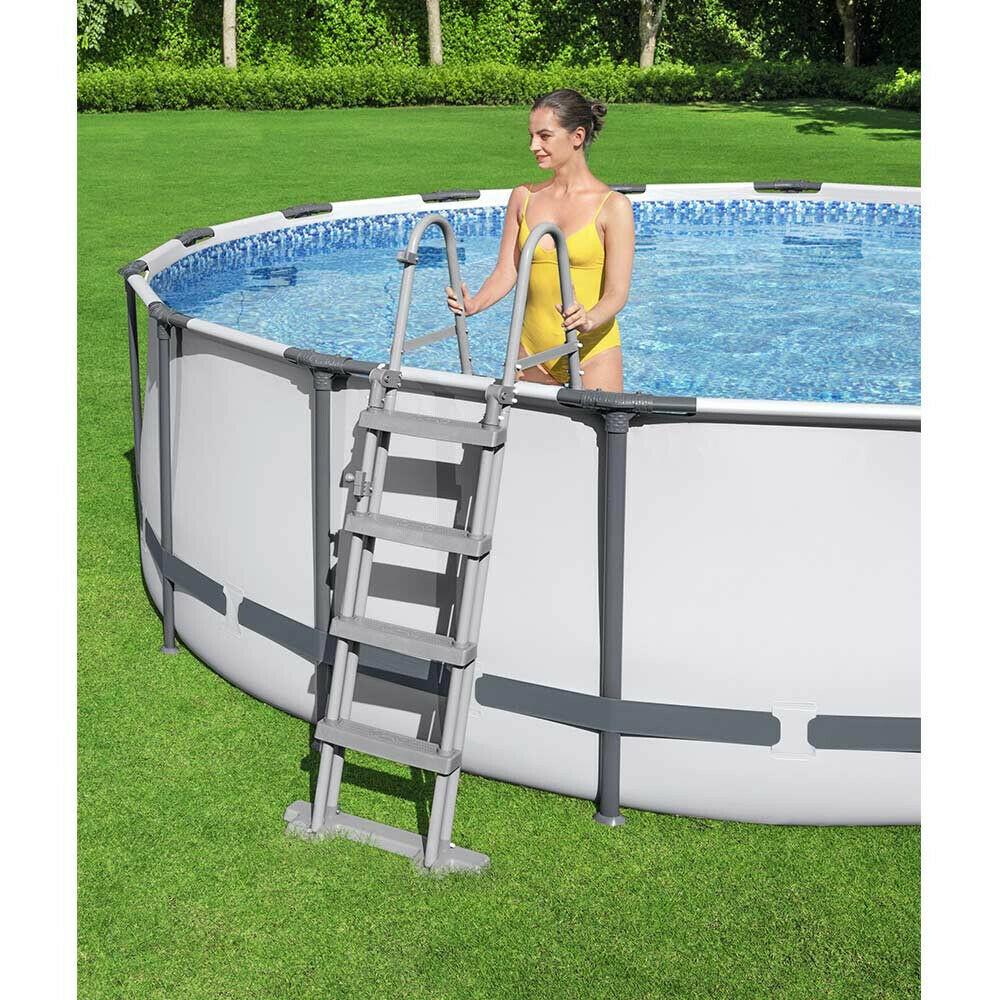 Ladder 1.22M Bestway Swimming Pool Safety Above Grand Garden Paddling 48 Inch