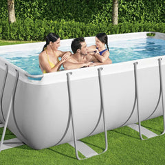Bestway Swimming Pool Rectangular 404X201X100cm With Sand Filter Pump 13'3Ft - MyHappy Baby