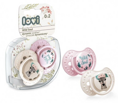 LOVI Dynamic Soother Glow in Dark Silicone 0-2m Dummy 2 pcs Girl wild soul - MyHappy Baby