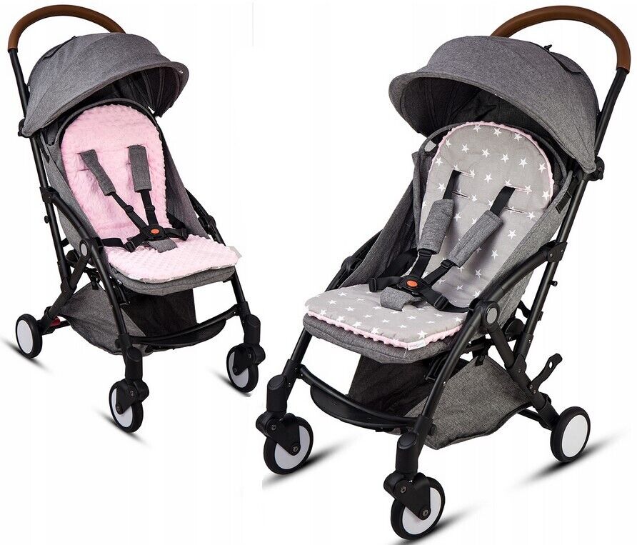 Baby Liner Stroller Buggy Pad Universal Dimple Insert 73x35cm Pink/Dots