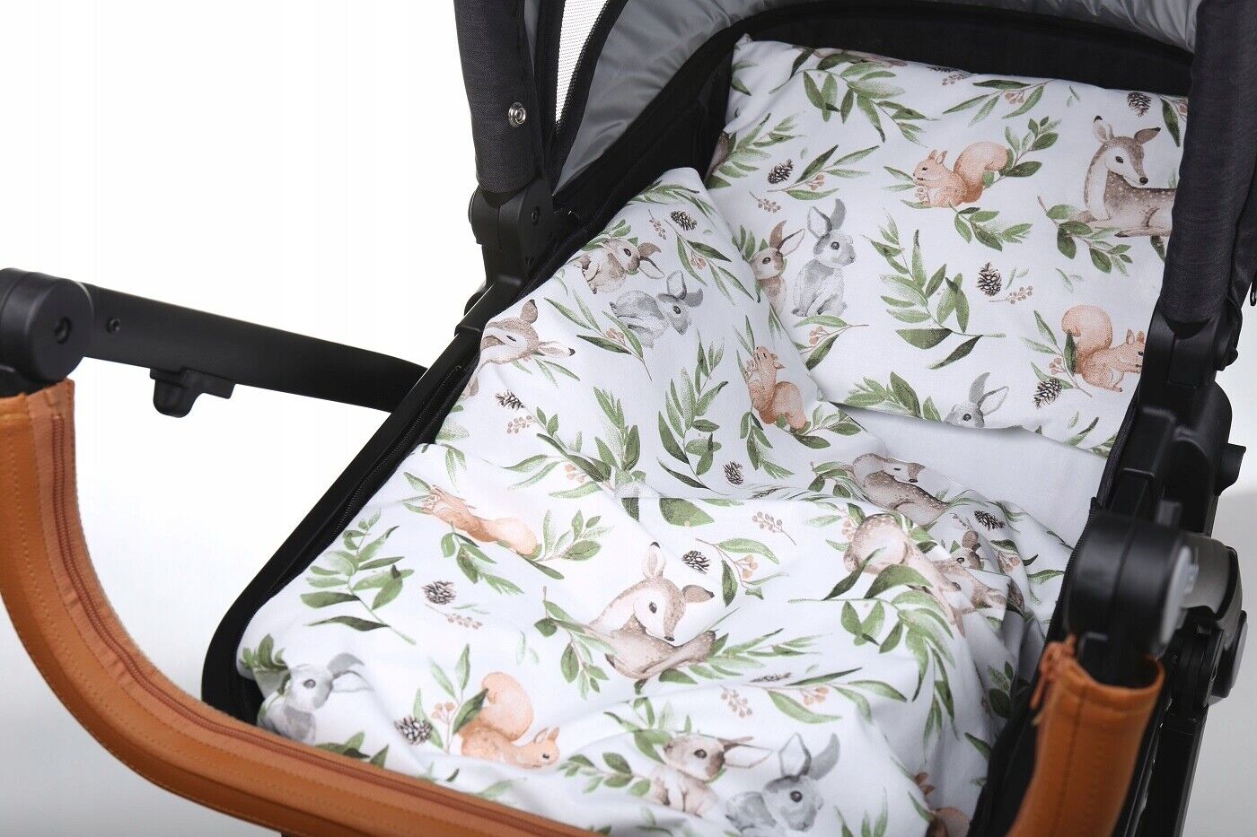 Baby Bedding Set 2pc  fit Crib/Cradle/Moses basket/Pushchair 70x80cm Green Glade