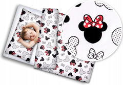 Baby Bedding Set 5pc Nursery Cotton Pillow Duvet Bumper 70x80cm Bow Ears - MyHappy Baby