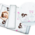 Baby Bedding Set 5pc All-round Bumper Fit Cot 120x60 Ballerina grey