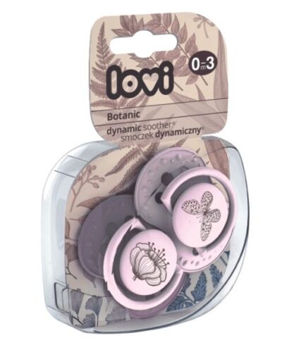 LOVI Dynamic Soother Silicone 0-3m Dummy 2 pcs Girl Botanic