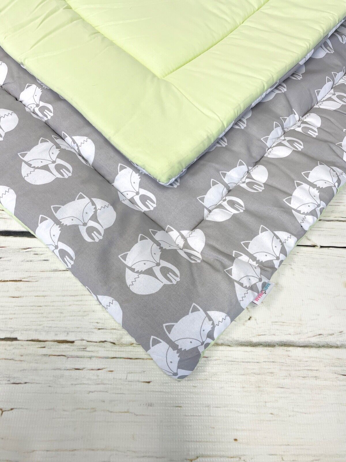 Teepee Padded Play Mat floor Double sided Cotton Baby Kids  Little Foxes