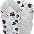 Baby Swaddle Wrap Newborn Bedding Blanket 100% Cotton Sleeping Bag Bow Ears