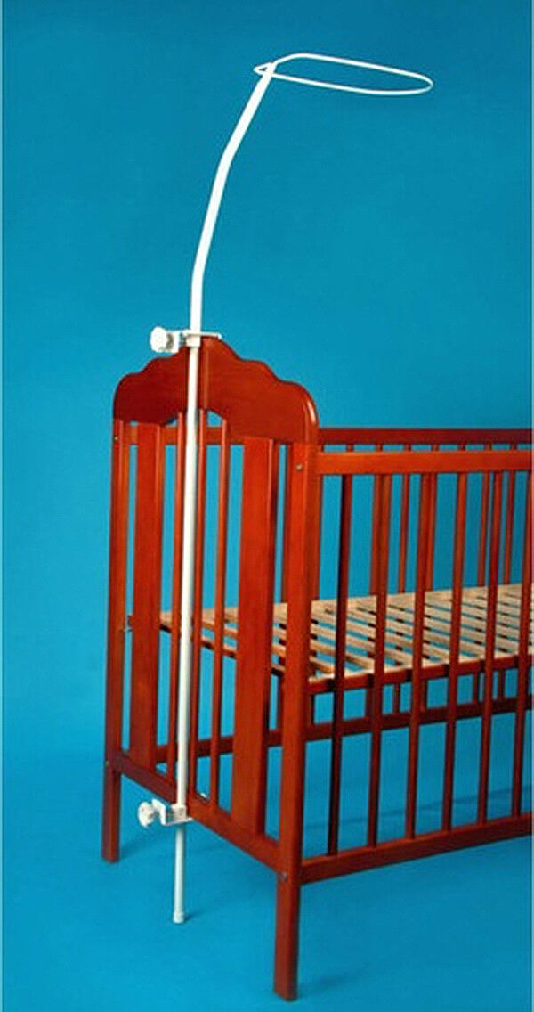 Canopy Holder Pole Bar + Drape Mosquito Net with Hearts COTBED/ COT Magenta