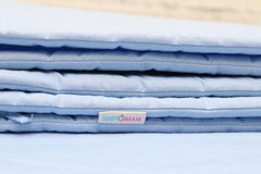 Padded Cot Bumper To fit Baby cot 120x60cm All-round 100% Cotton 360cm Blue - MyHappy Baby