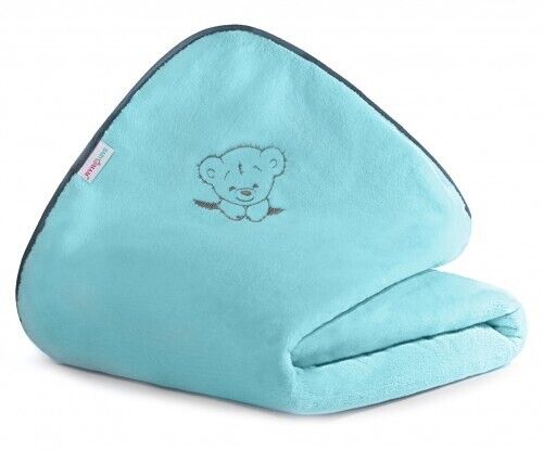 Plush cosy blanket Baby infant nursery Super soft 75x100cm Teddy Turquoise