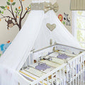 Baby bedding set Cotton Nursery 14pc to Fit Cot 120x60cm Safari beige