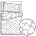Baby 4Pc Bedding Set Pillow Duvet Quilt Fit Cotbed 140X70cm Mouse Grey