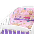 Baby 5Pc Bedding Set Pillow Duvet Bumper Fit Cotbed 140x70cm Sheep Pink