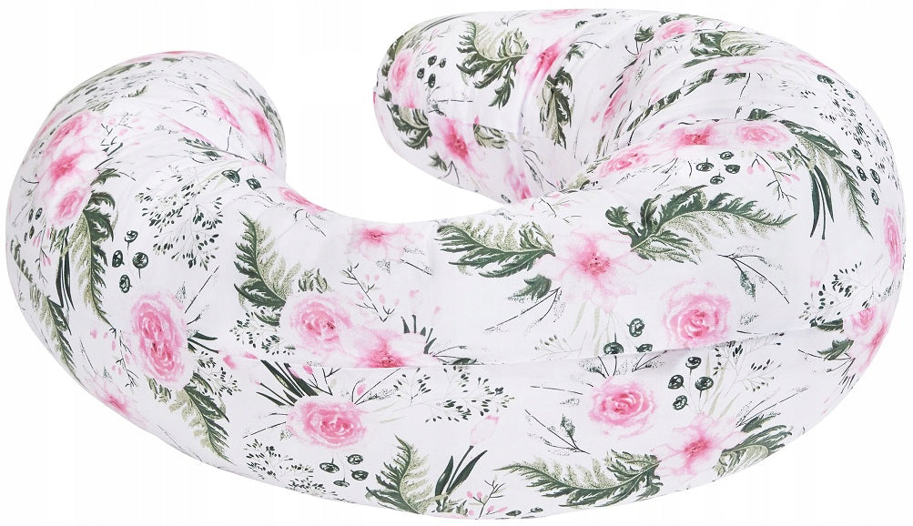 Baby Feeding Pillow + Cover Pregnancy Nursing Maternity Cotton Garden Flowers