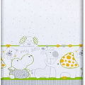 Baby Fitted Cot Bed Sheet Printed 100% Cotton Mattress 140X70cm Zoo Green