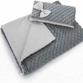 Cotton Warm Baby Blanket Dimple Quilt Pillow 100X75cm Grey - Pearl Grey