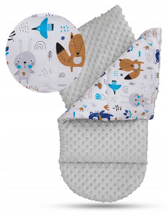 Baby 6pc Double-sided soft infant Cocoon Boho Navy / Small Dots - MyHappy Baby