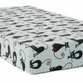 100% cotton fitted sheet printed design for baby crib 90x40cm Black cat