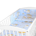 5pc Bedding Set Nursery Pillow Duvet Bumper Fit Cot 120x60cm Ladder Blue