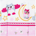 Baby 100% cotton changing mat child toddler Owls Moon pink