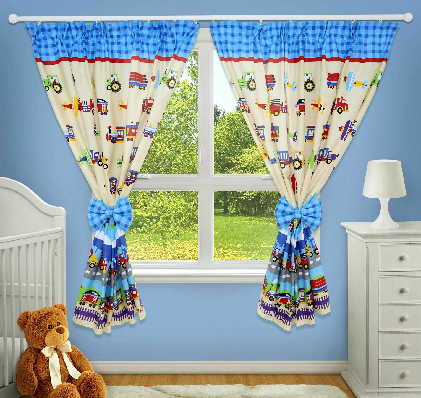 Nursery Curtains for Babies & Toddler's Bedroom Trucks