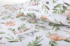 6Pc Baby Bedding Set Bumper ALL-ROUND Pillow Duvet Fit Cot 120x60 Green Glade - MyHappy Baby