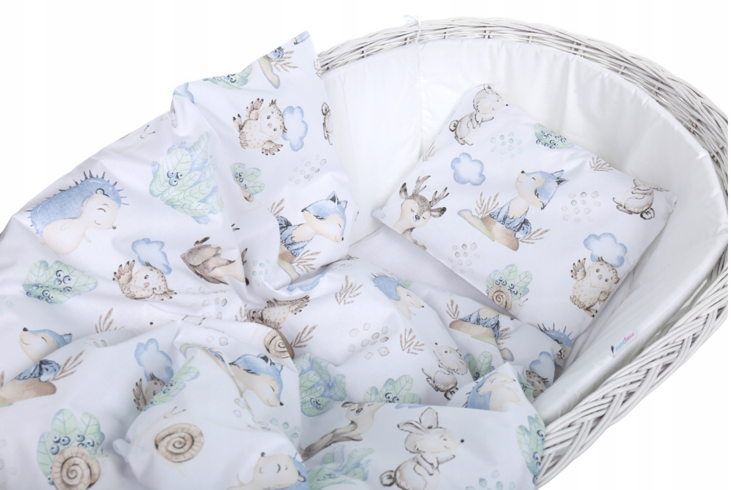 Baby Bedding Set 2pc fit Cradle/Moses basket/Pushchair 70x80 Wolf in the Forest