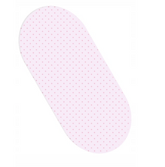 Fitted Sheet 100% Cotton 80x38cm for Baby Moses Basket Pram Dots pink - MyHappy Baby