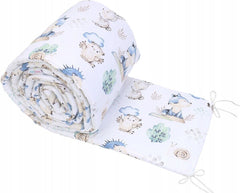 Baby Bedding Set 6pc fit Crib 70x80 Bumper 260cm Cotton Wolf in the forest - MyHappy Baby