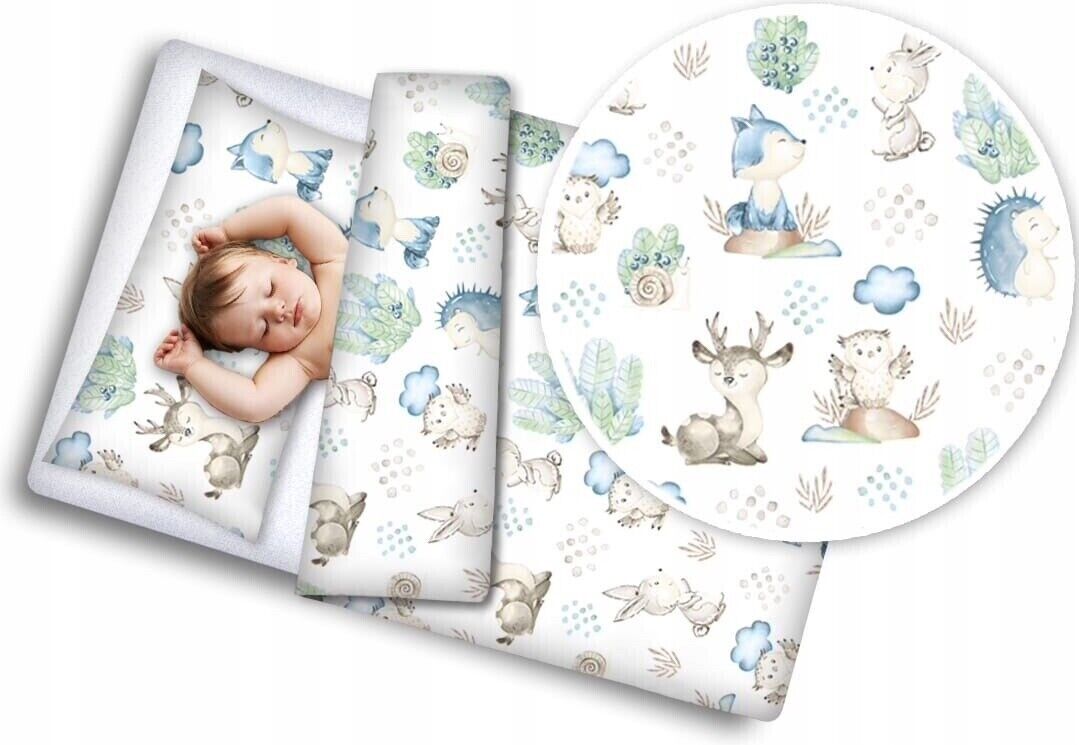 6Pc Baby bedding set bumper All-round pillow duvet Fit Cot 120x60 Wolf in the Forest