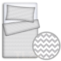 Baby Bedding Set 3pc bumper all around Cotton to Fit Cot 120x60 Zig Zag