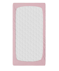 Super Soft Fitted Sheet Jersey Stretchy Cotton Fit Cot 120/60cm Pink - MyHappy Baby