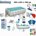 Bestway Swimmimg Pool Rectangular 404X201X100cm Sand Filter Pump + Accessories!!