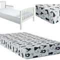 Baby Fitted Junior Bed Sheet Printed 100% Cotton Mattress 160X70cm Black Cat